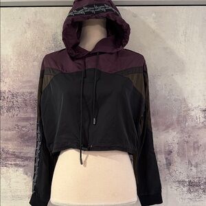 LF THE BRAND Women's Hooded WINDBREAKER Jacket in Black and Purple